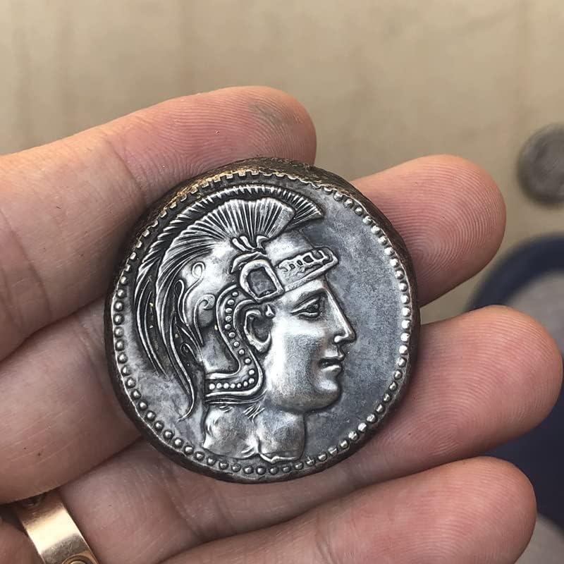 מטבעות יווניות פליז מכסף מלאכות עתיקות מצופות מטבעות זיכרון זרות בגודל לא סדיר כיתה 111