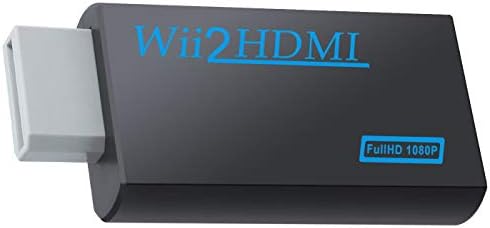 קובייק Wii למתאם HDMI, ממיר Wii to HDMI, Wii ל- HDMI מתאם עם תקע שמע 3.5 ממ, תומך בכל מצבי תצוגה Wii שחור