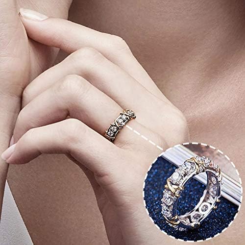 טבעת נישואין של נשים סטרלינג כסף מלא טבעת יהלום נשים טבעת נישואין מעורבות לנשים אביזרי תכשיטים מבטיחים טבעות