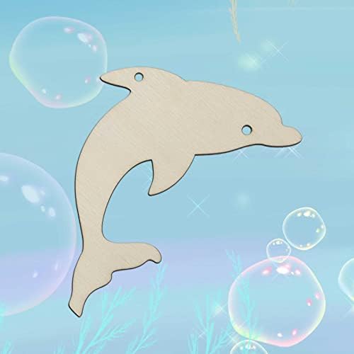 דולפין בצורת עץ עשה זאת בעצמך קרפט מגזרת תליית קישוטי עם חור קנבוס חבלי מתנה תג מושלם לחתונה יום הולדת אוקיינוס בעלי החיים נושאים מסיבת קישוט