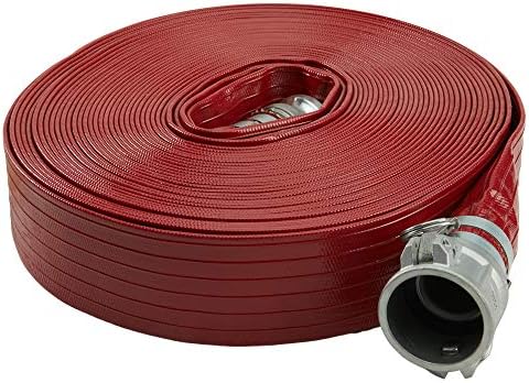 משאבת צינור מים - צינור פריקת שטיפת שטיפה אחורית של PVC אדום - אביזרי CAMLOCK 2 x 100 '