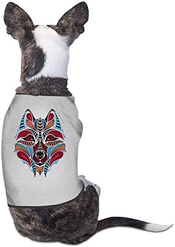 ראש חתול לחיות מחמד זאב אפריקני הודי הודי ציטוט קיץ רך אבטחה חולצת שרוול קצר לכלבים אפור גדול