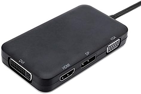 WPYYI 4-in-1 USB-C 3.1 סוג C ל- HDMI DP DVI 4K VGA VGA Multiport Coffer Converter