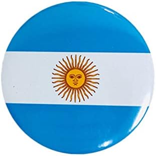 Vmcoatdu עגול דגל ארגנטינה נסיעות בינלאומיות סיכות גדולות סגסוגת העברת חום הדפסת מזכרת מתכתית לתרמיל בגדי כובע