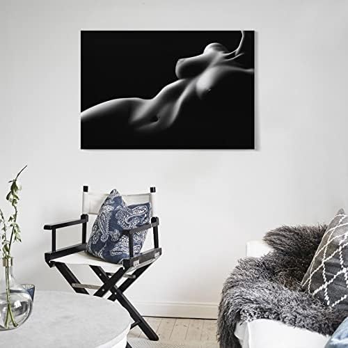 פוסטר שחור -לבן אישה גוף גוף פיגורטיבי פוסטרים מודרניים מופשטים קיר קיר קיר קיר פוסטרים פוסטרים צביעה פוסטרים והדפסים תמונות אמנות קיר לעיצוב חדר שינה בסלון 24x36 אינץ '