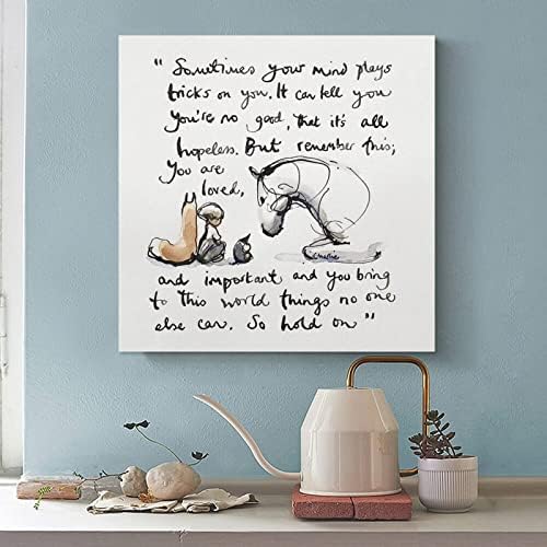 רישומי אמנות מאת צ'רלי מקסי בוי והשועל ופוסטר הסוס מדפיסים בד קיר פוסטר לאמנות לחדר שינה תפאורה לסלון 16x16 אינץ