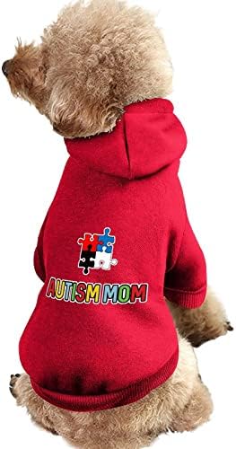 אוטיזם באוטיזם בגדי כלב קפוצ'ונים של חיות מחמד בחורף סווטשירטים של כלבים רכים וחמים לכלבים בינוניים קטנים