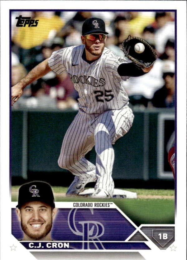 2023 Topps 63 C.J. CRON NM-MT COLORADO ROCKIES כרטיס מסחר בייסבול MLB