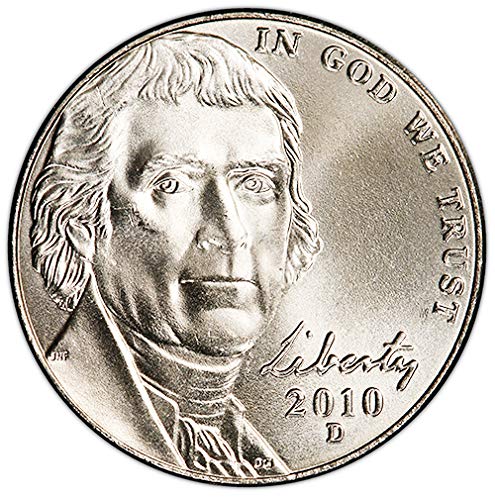 2010 P&D Satin גימור ג'פרסון ניקל ניקל בחירת Uncirculated Us Mint 2 SET COIN SET