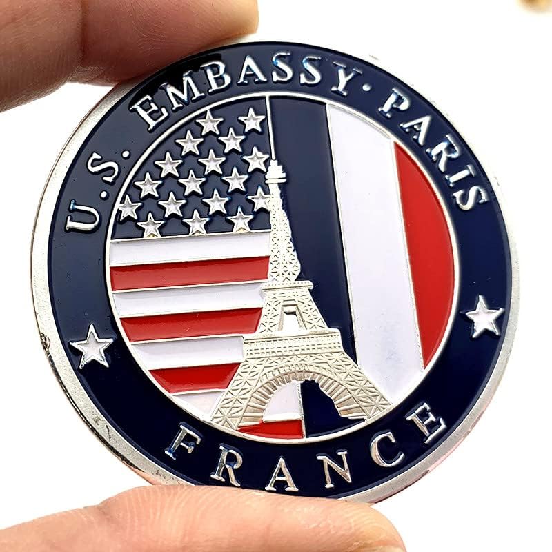 ארצות הברית בצרפת מגדל אייפל פריז אוהבת כסף מצופה מכסף מטבעות מטבעות מטבעות מטבעות זהב מטבעות מטבעות