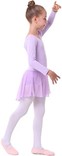 בנות בלט שמלות בגדי גוף עם חצאית פעוט ריקוד פעיל שמלת בלרינה תלבושת