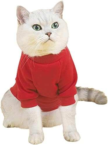חתול מחמד סוודרים לחתולים-חסר שיער חתול כותנה חולצות בגדים לחיות מחמד-סוודר חתלתול ספורט מאוורר לחיות מחמד חולצות עם שרוולים-חתולים וכלבים קטנים הלבשה