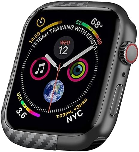 מארז פגוש סיבי פחמן אמיתי כיסוי אולטרה דק עבור Apple Watch 8 7 6 5 4 3 SE 44 42 45 49 ממ