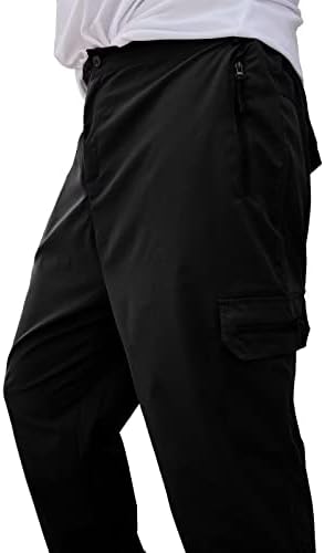 מכנסי טיול קל משקל קלים של סמאצ'יקה מכנסי טיול מהיר מפעיל מכנסי טרנינג חיצוניים מכנסי דיג נסיעות עם ריבוי כיסים