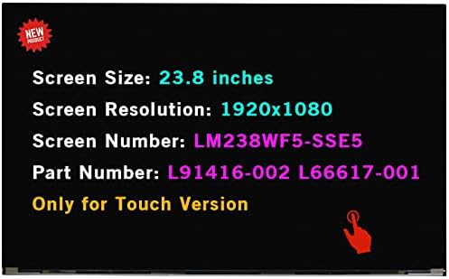 23.8 החלפת מסך LCD LM238WF5-SSE5 עבור HP 24-DP0014 24-DP1280 24-DP0124 24-DP0161 24-DP02224 24-DP0140Z 24-DP0158QE 24-DP0160 24-DP0180 PANALE PANCY 1920