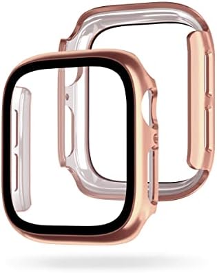 Egarden EG24890AWRG סרט זכוכית Apple Watch, מארז משולב, כיסוי מגן מלא, 1.6 אינץ