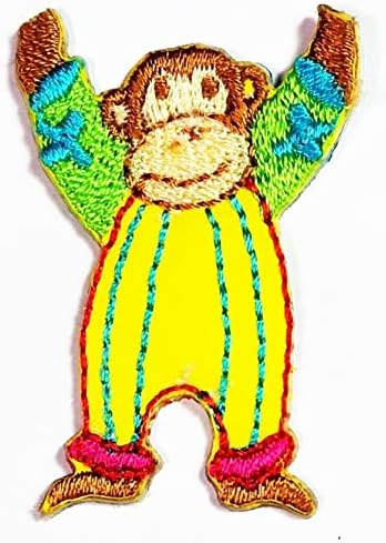 קליינפלוס מיני קוף חמוד לתפור ברזל על תיקון רקום אפליקצית מלאכה בעבודת יד בגדי שמלת צמח כובע ז ' אן מדבקת קוף קריקטורה תיקוני דקורטיבי תיקון