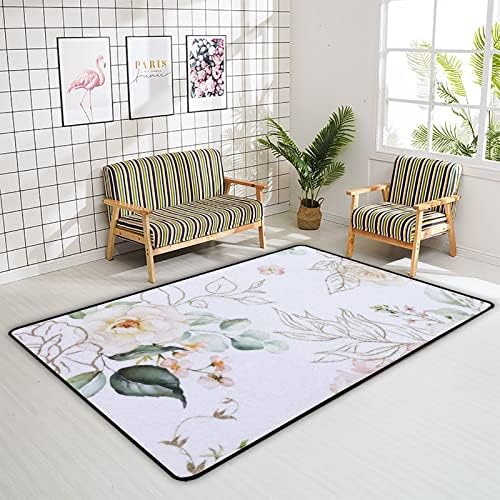 זוחל שטיח מקורה משחק מחצלת צבעי מים פרחוניים לסלון חדר שינה משתלת חינוכית חינוכית שטיחים שטיחים 72x48 אינץ '
