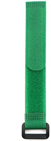 Pasow 25 יחידות כבל 8 אינץ 'עם רצועות חוט חוט לשימוש חוזר באבזם פלסטיק - ירוק