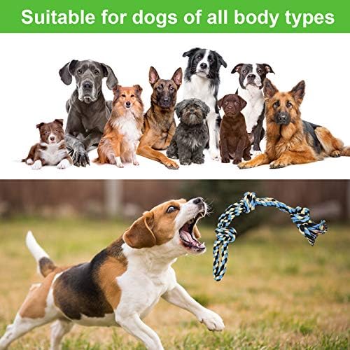 צעצועי כלבים עמידים לעיסות אגרסיביות, 4 חבילות צעצועים לכלבים אינטראקטיביים למגדרת כלבים גדולים בינוניים גדולים, כוללים צעצועי פאזל לכלבים, צעצועי לעיסה של כלבים, צעצועי כלבים חורקים, צעצועי כלבים בגורים