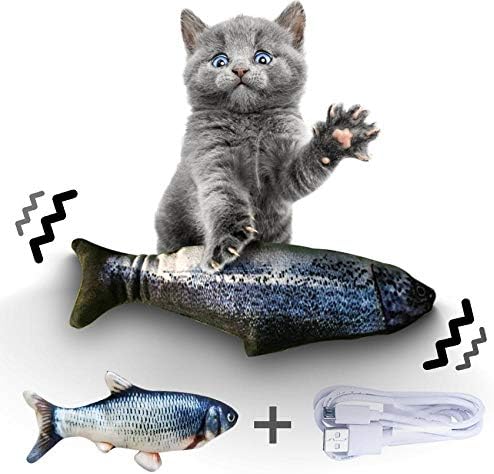 30 סמ חתול חיית מחמד אלקטרונית חתול צעצוע חשמלי USB טעינה סימולציה דגים כלב דגים חתול משחק נושך לחיכה חיות מחמד חיות מחמד כחול