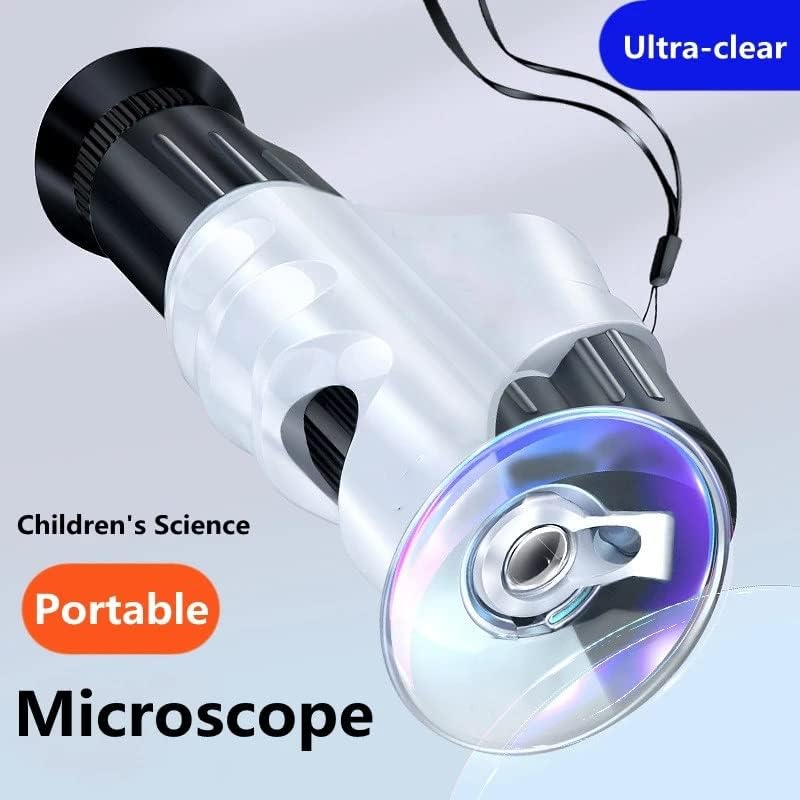 מיקרוסקופ טלפון נייד פי 100 עם קליפ טלפון נייד, מיקרוסקופ כף יד זכוכית מגדלת, ניסוי מדעי לילדים