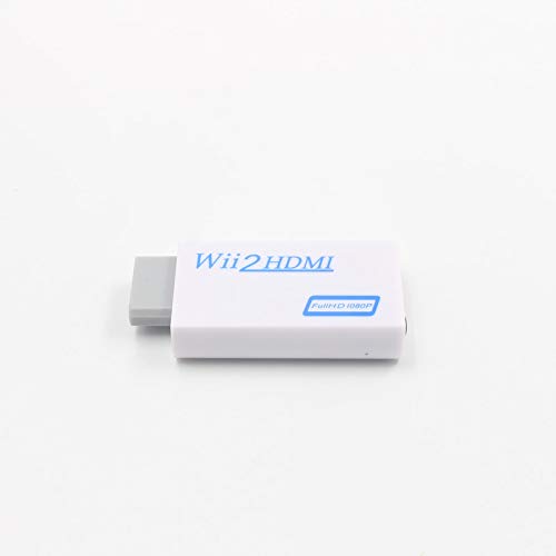 ממיר Wii to HDMI עבור מכשיר HD מלא, מתאם Hanstend Wii HDMI עם שקע שמע 3.5 ממ & 1080p 720p פלט HDMI התואם לכל מצבי התצוגה של Wii עבור Nintendo