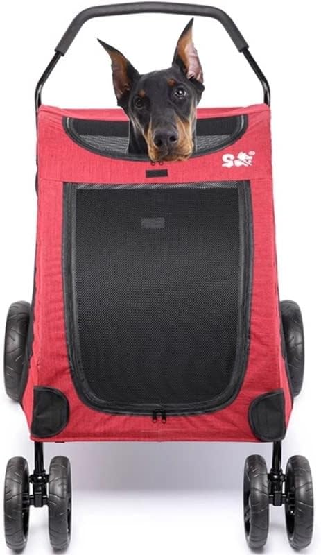 כלב מנשא לחיות מחמד נסיעה לשאת עגלת כלב הליכה קניות עגלת פנימי מושב 64 * 80 * 64 סמ מלונה פארם