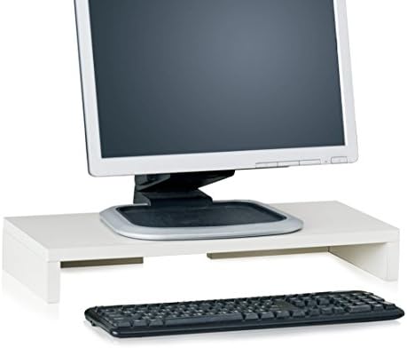 דרך יסודות טלוויזיה מחשב שולחני מודרני צג מחשב מעמד מסך משכים, לבן