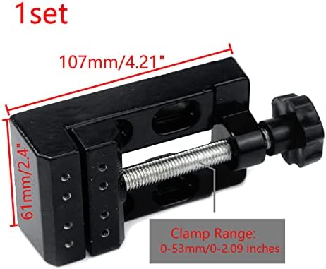 CURQIA 1 סט מיני אוניברסלי מקדחה לחץ על מהדק VISE שולחן מקביל שולחן מקביל לתכשיטי מלאכה גרעיניים אגוזים