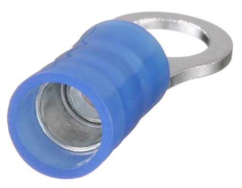 Panduit PN14-6RN-C מסוף טבעת, לשון צרה, מבודד ניילון, 18-14 AWG, 6 גודל הרבעה, כחול