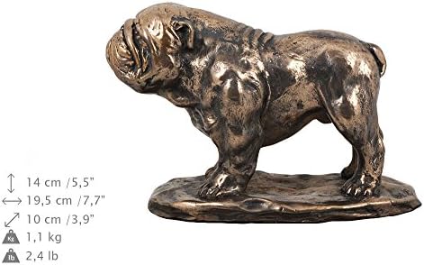 בולדוג, כד עבור כלב אפר זיכרון עם פסל, לחיות מחמד של שם וציטוט-ארטדוג אישית