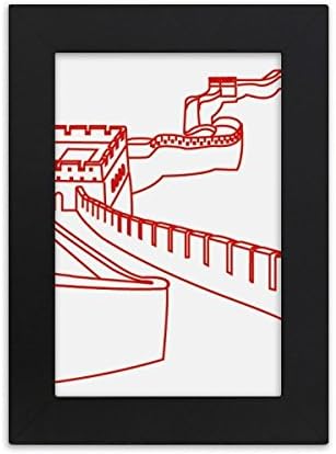 Diythinker אדום דפוס הקיר הגדול סין שולחן עבודה מסגרת תמונה תמונה תצוגת ציור אמנות תערוכת