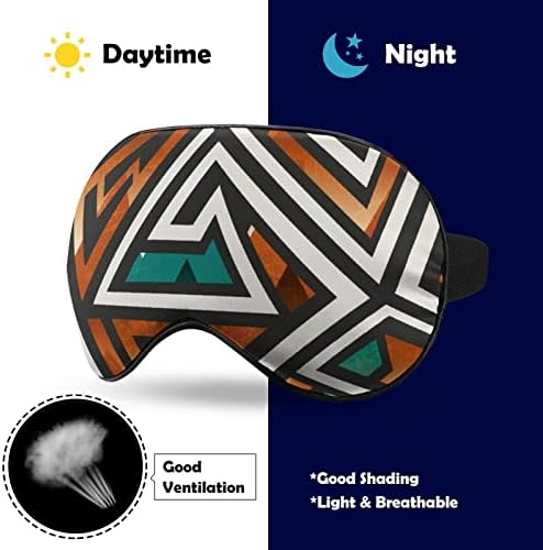 מסכת עיניים דקו גיאומטרית אפריקאית אפרו חוסמת מסכת שינה עם רצועה מתכווננת לטיולים משמרת שינה