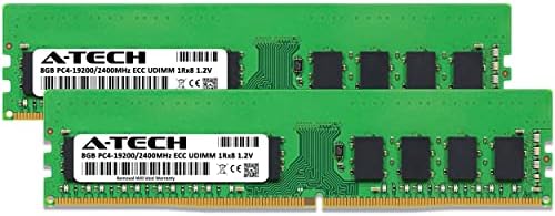 A -Tech 16GB ערכת זיכרון זיכרון זיכרון ל- HP Proliant Microserver Gen10 - DDR4 2400MHz PC4-19200 ECC UDIMM 1RX8 1.2V -