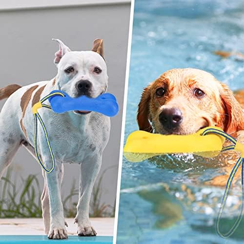 צעצועי מים כלבים נוף לכלבים גדולים בינוניים - 2 חבילות כלב צעצועי צף צמחים אחזקים וצעצועים בריכה צפים, צעצועים לעיסת כלבים
