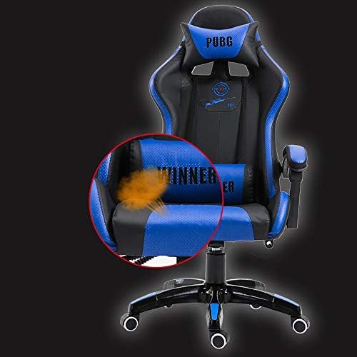 כיסא המשחקים של פאדדיה כורסה סגנון מירוץ ארגונומי עם תמיכה במעיסוי המותני, כורסה משרדית מתכווננת של 360 מעלות לכיסא משרדי מתכווננת של מחשב PU-Sports כיסאות גיימר עם משענת רגל נשלפת אדום שחור