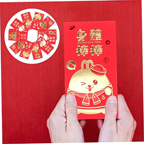 30 יחידות 2023 אדום מעטפה אדום מתנה סיני מתנה גרב סטופר מזלות באני מעטפת פסטיבל אדום מנות מתנה לשנה חדשה ארנב דפוס נייר אדום מנות באני שנה אדום מנות נייר