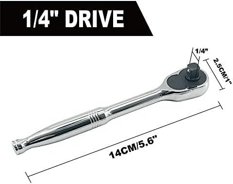 MacWork 1/4 אינץ 'כונן 72T מחגר, 72 מפתח ברגים מחגר דמעה פולנית מלאה, עיצוב הפיך עם נדנדה של 5 מעלות, ראש אטום