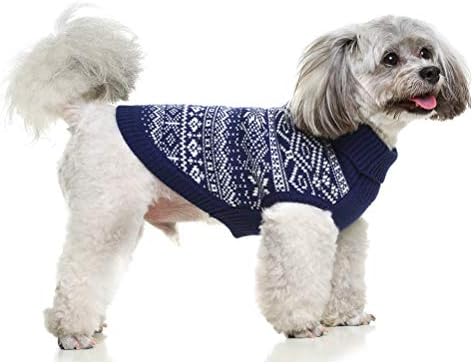 סוודר כלבים ארגייל - סוודר חם בגדי חורף מעיל רך גור, סוודר כלבים מכוער לכלבים בינוניים וגדולים, בגדי חיות מחמד ילדה ילדה