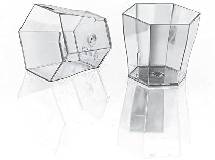 Ondisplay hexagone כוסות קינוח חד פעמיות - 100 ספירה