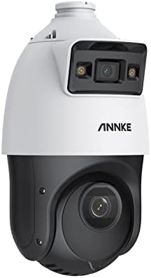 Annke NCT400 4MP 2-in-1 עדשה כפולה PTZ מצלמת IP אבטחה, מצלמת פו חיצונית אופטית 25X, ראיית לילה בצבע אמיתי, מיקום תלת מימד, איתור AI חכם, תומך בכרטיס MicroSD עד 256GB