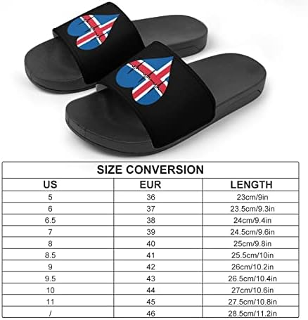 אהבה איסלנד פעימות לב PVC נעלי בית נעלי בית ללא החלקה נעלי חוף חיצוניות מקורות לגברים ונשים