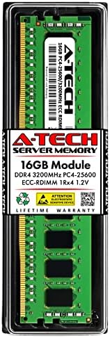 החלפת A-Tech 16GB למיקרון MTA18ASF2G72PZ-3G2-DDR4 3200MHz PC4-25600 ECC רשום RDIMM 288-PIN 1RX4 1.2V-זיכרון שרת יחיד מקל זיכרון RAM מקל