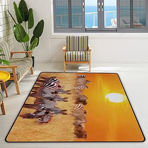 זוחל שטיח מקורה זוחל זברות אפריקאיות לסלון חדר שינה חינוכי חינוך חינוכי שטיח שטיח 80x58 אינץ '