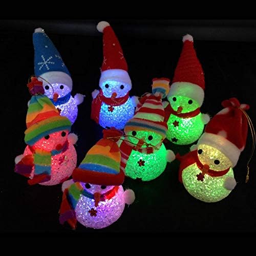 ג ' ורזר יפה שלג ילדי צעצועי אור הוביל 7-צבע שינוי 8 יחידות חג המולד לילה אור שלג בצורת הוביל קישוט אור