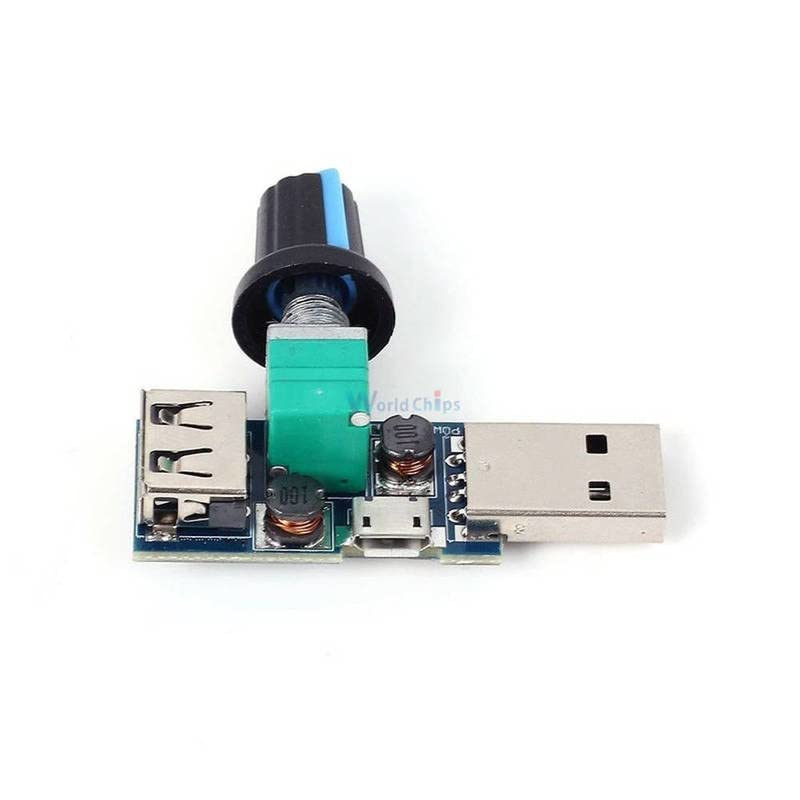 מאוורר USB מודול הרגולטור של בקר ללא צעד USB DC 4-12V עד 2.5-8V 5W עם נקבה זכר USB A Micro USB מתאם פוטנציומטר פוטנציומטר