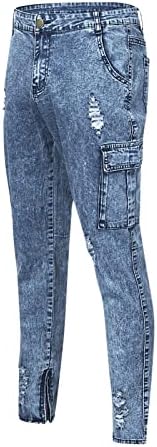 בציר בגדי גברים כיס ג ' ינס מכנסיים פיתוח גוף אורך מלא גברים של ספורט חור קיץ מזדמן גברים של גליטר קצף