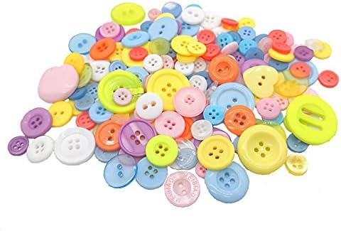 כפתורים אקראיים מעורבים רב -צבעוניים כפתורים שונים למלאכות דקורטיביות DIY