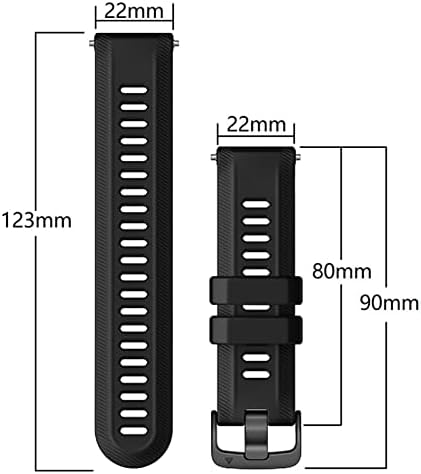 רצועת שעון סיליקון 22 ממ עבור גרמין פוררונר 935 קוויקפיט 22 ממ רצועת סיליקון